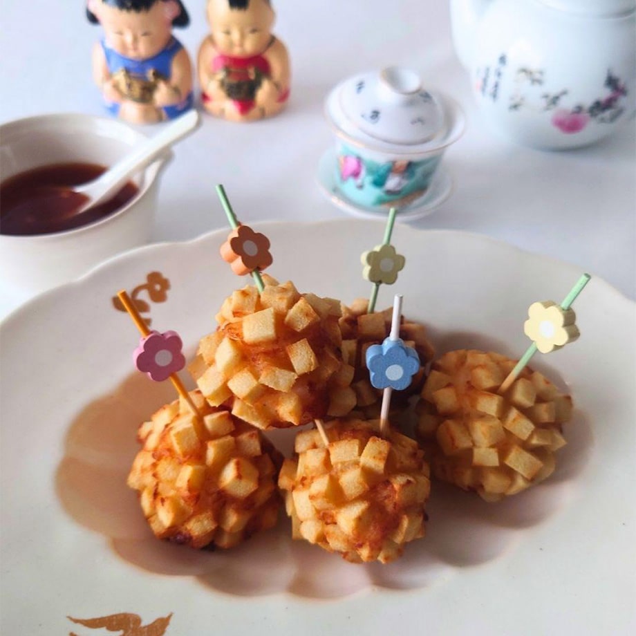 高野豆腐でサラダパン